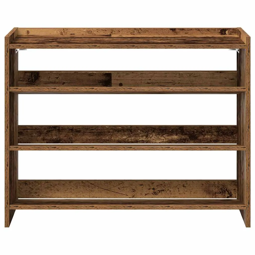 Shoe Rack Old Wood 80x25x61.5 cm Engineered Wood