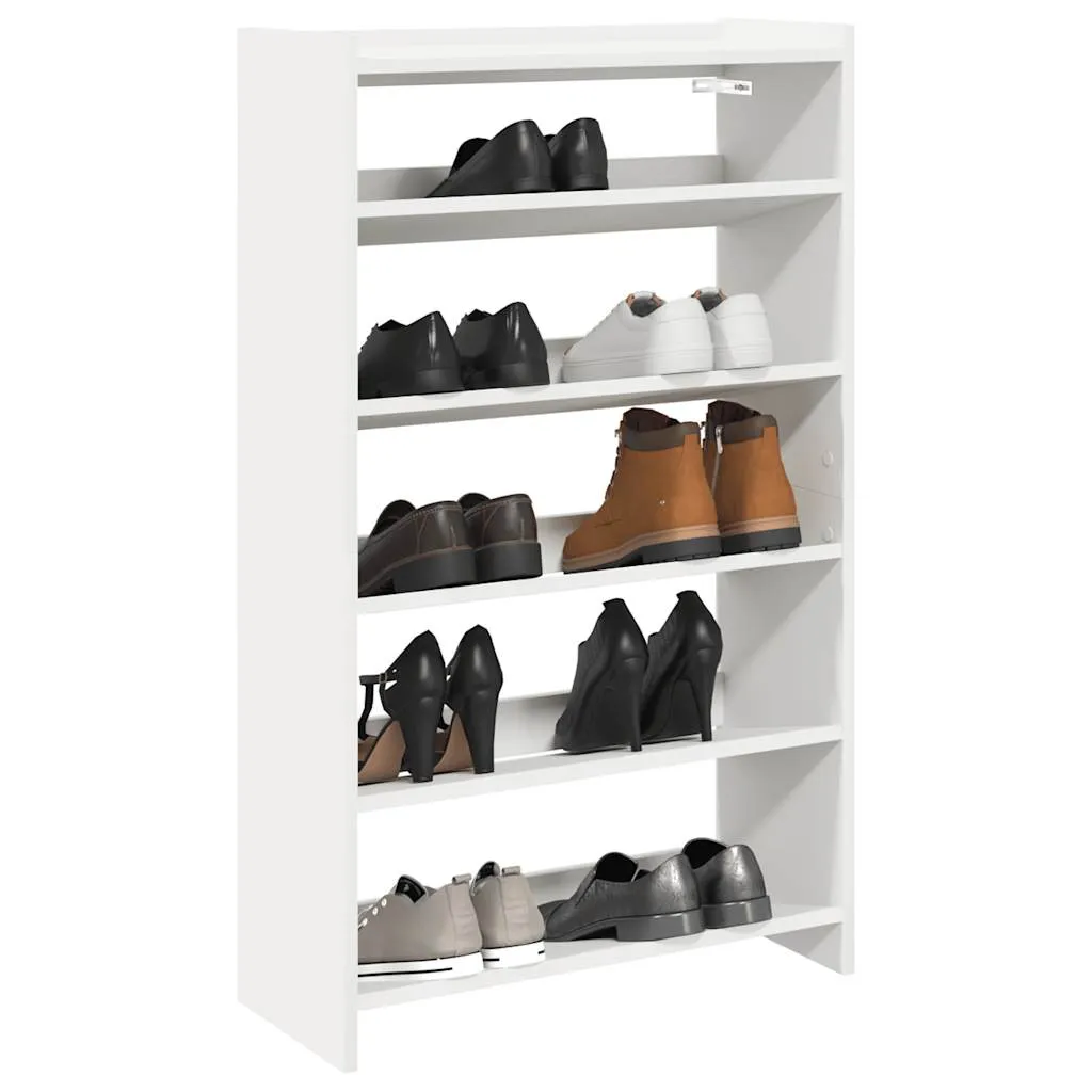 Shoe Rack White 60x25x100 cm Engineered Wood