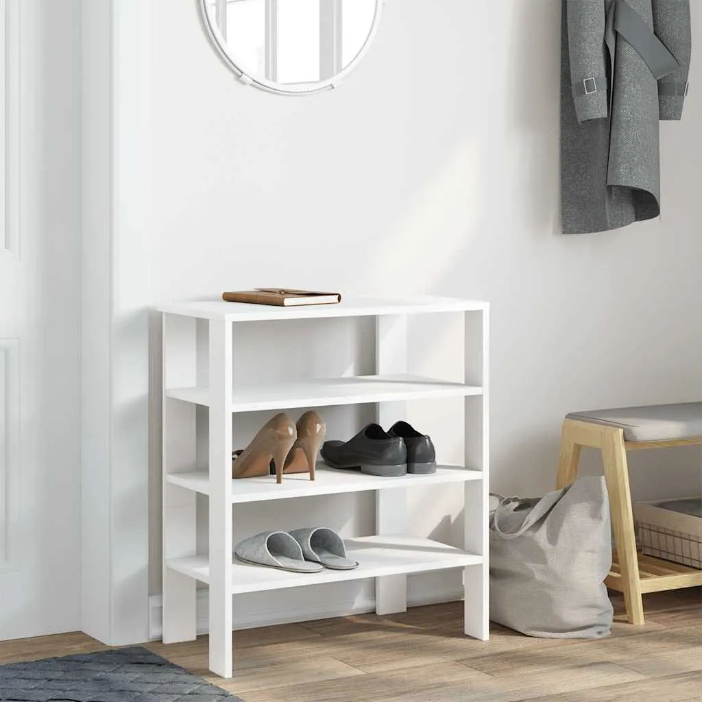 Shoe Rack White 61x32x70 cm Engineered Wood