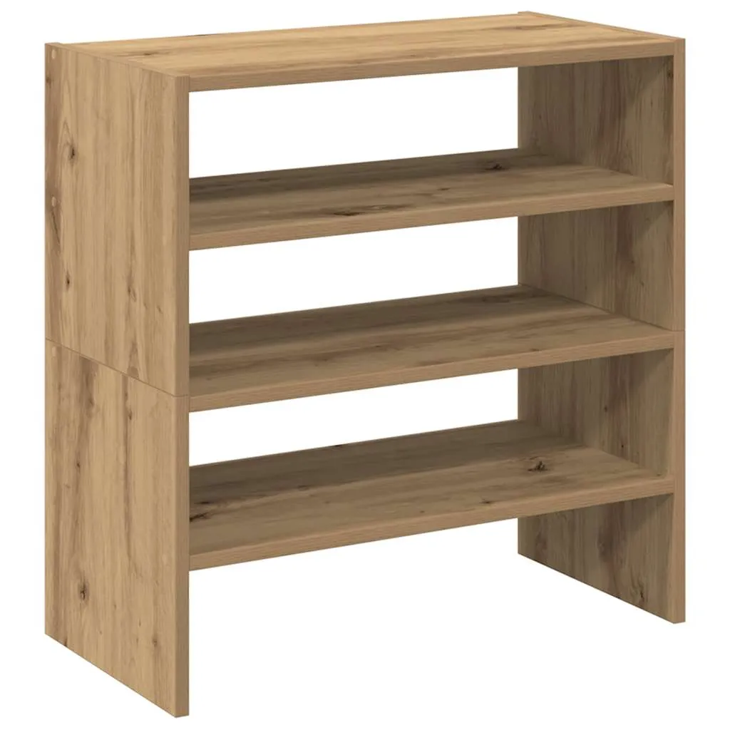 Shoe Racks 2 pcs Stackable Artisan Oak 60x30x30.5 cm