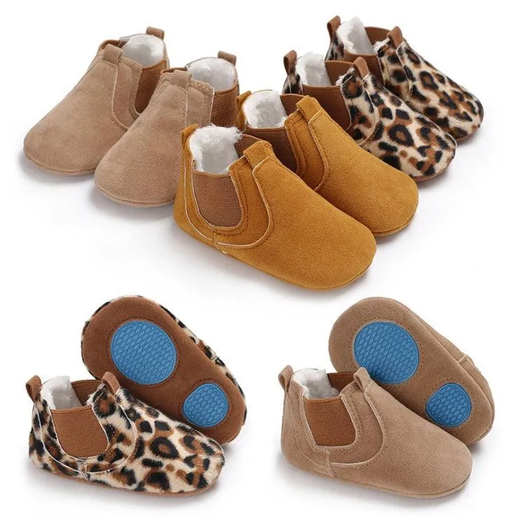 SnuggleSteps PU Leather Baby Walker Sneakers – Cozy Crib Shoes for Newborns