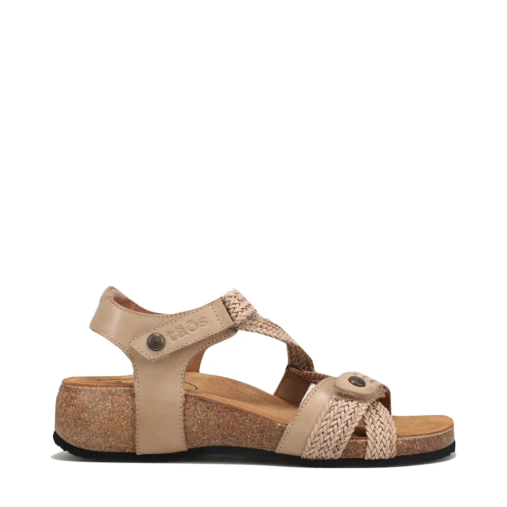 Taos Women's Trulie Strap Sandal in Stone