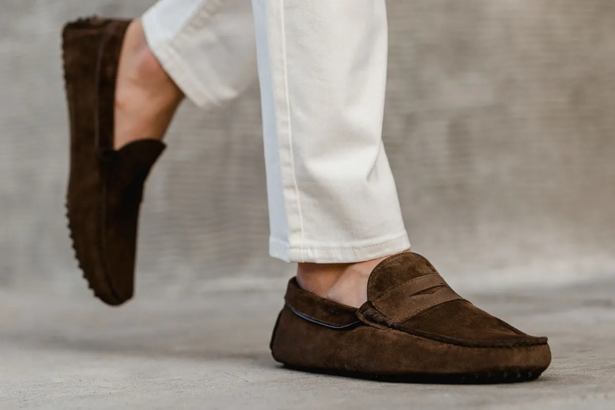 The McQueen Driving Loafer - Chocolate Suede