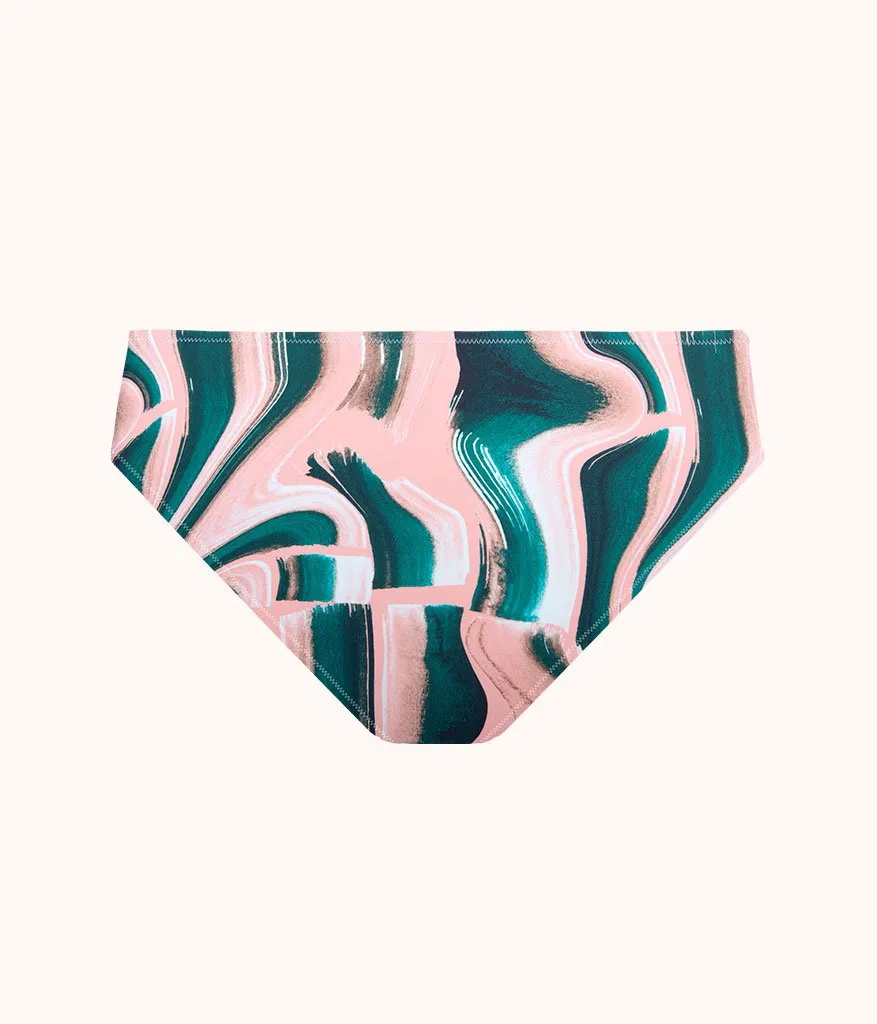 The Swim High Waist Bottom - Print: Paint Brush