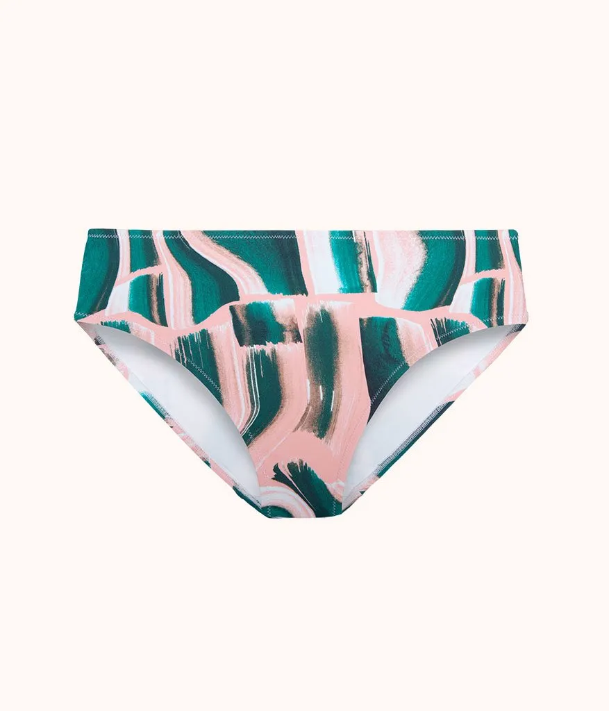 The Swim High Waist Bottom - Print: Paint Brush