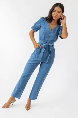 Tully Washed Denim Jumpsuit - Final Sale