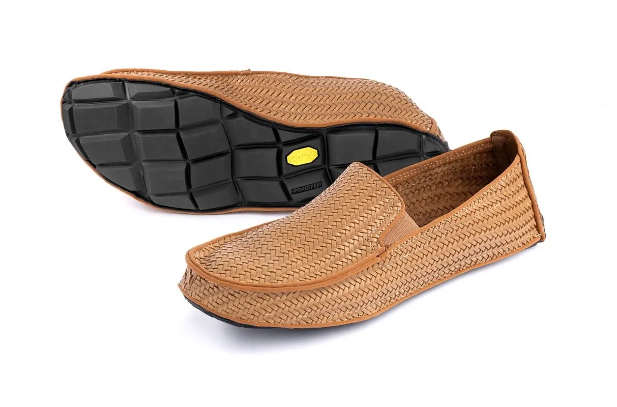 Vibram One Quarter MOC Mens Minimalist Shoes Braided Leather Footwear