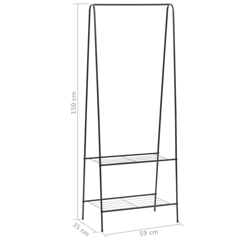 vidaXL Clothes Rack 59x35x150 cm Black