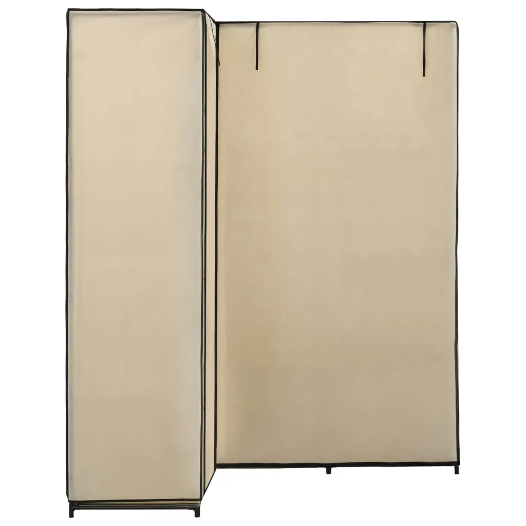 vidaXL Corner Wardrobe Cream 130x87x169 cm