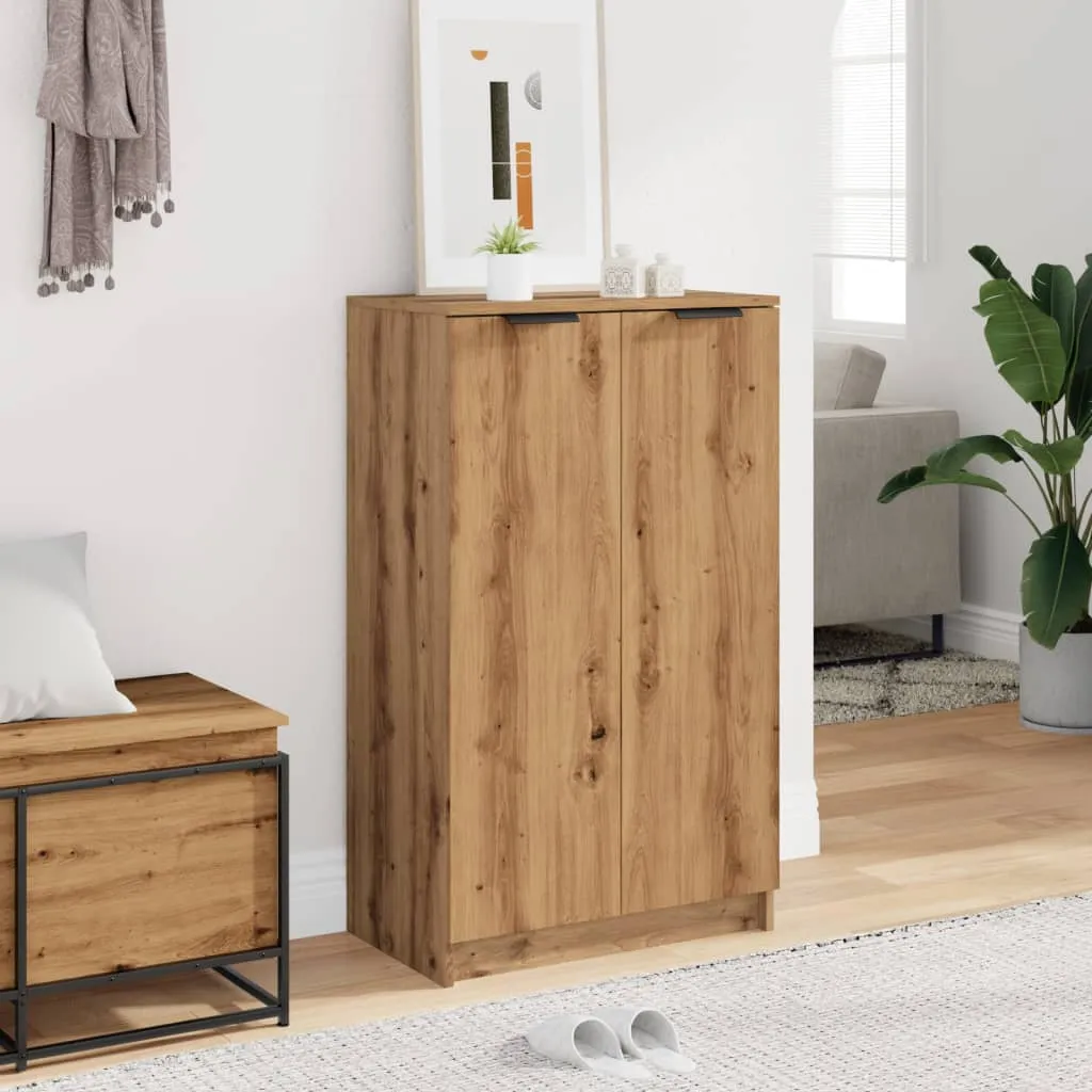 vidaXL Shoe Cabinet Artisian Oak 59x35x100.5 cm Engineered Wood