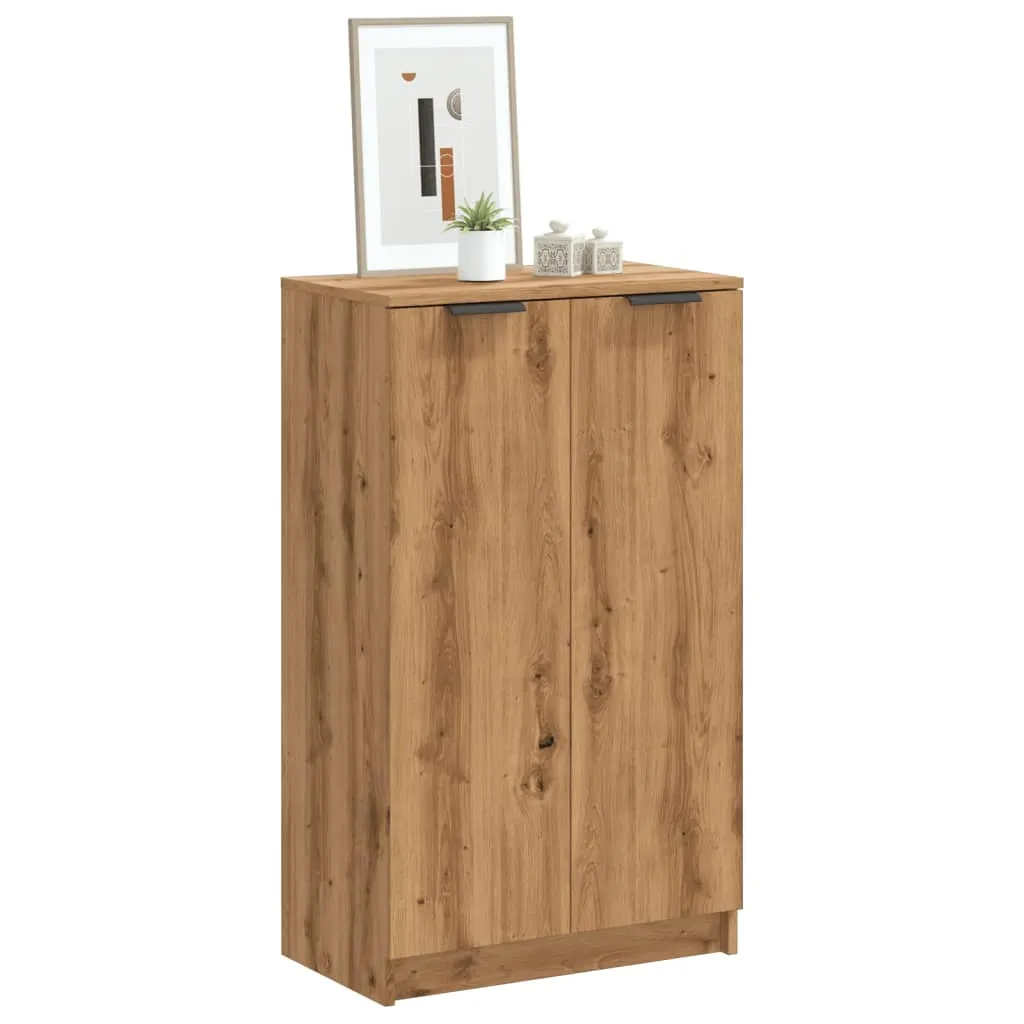 vidaXL Shoe Cabinet Artisian Oak 59x35x100.5 cm Engineered Wood