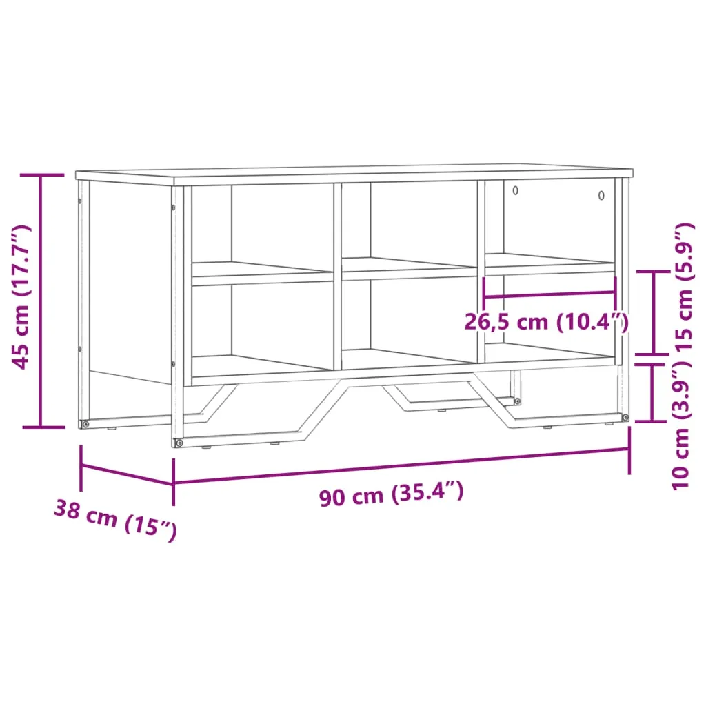 vidaXL Shoe Cabinet Black 90x38x45.5 cm Engineered Wood