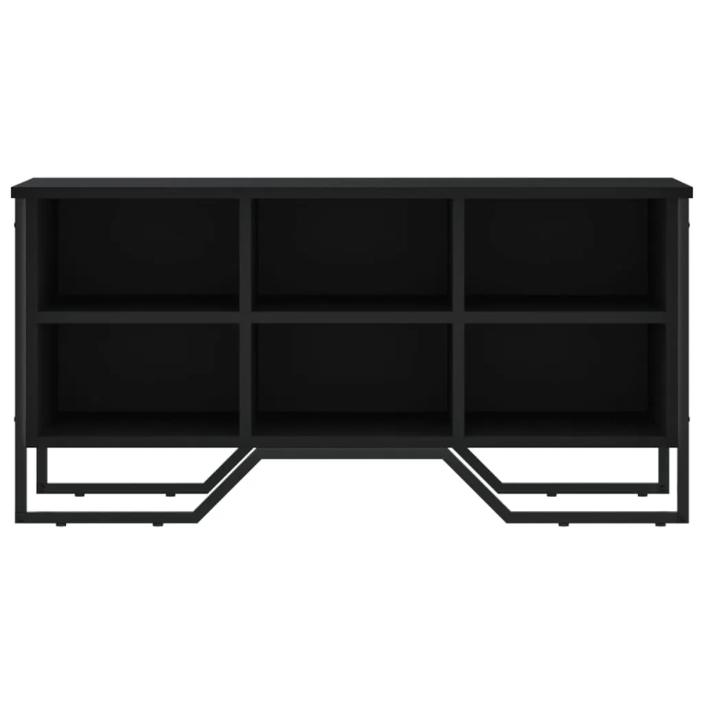 vidaXL Shoe Cabinet Black 90x38x45.5 cm Engineered Wood