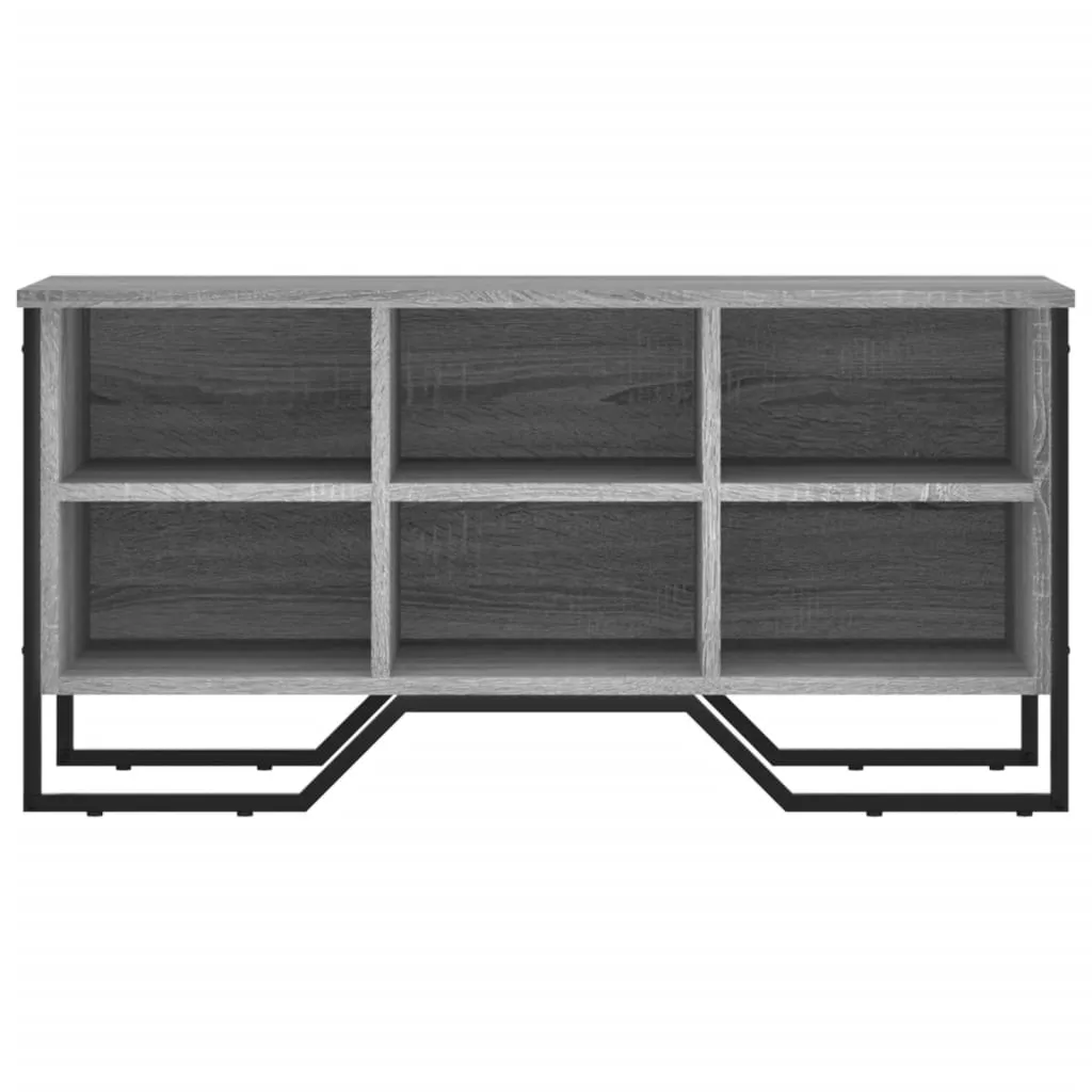 vidaXL Shoe Cabinet Grey Sonoma 90x38x45.5 cm Engineered Wood