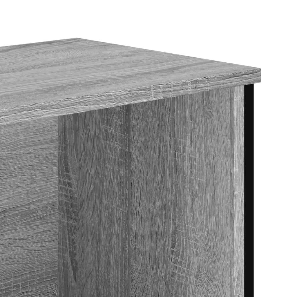 vidaXL Shoe Cabinet Grey Sonoma 90x38x45.5 cm Engineered Wood