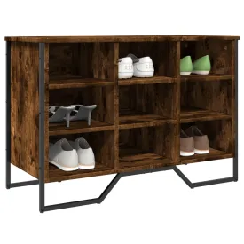 vidaXL Shoe Cabinet Smoked Oak 90x38x61.5 cm Engineered Wood