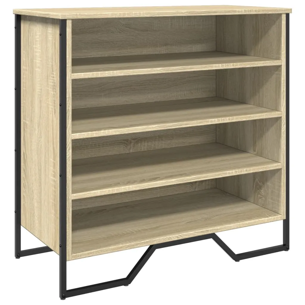 vidaXL Shoe Cabinet Sonoma Oak 80x38x78 cm Engineered Wood