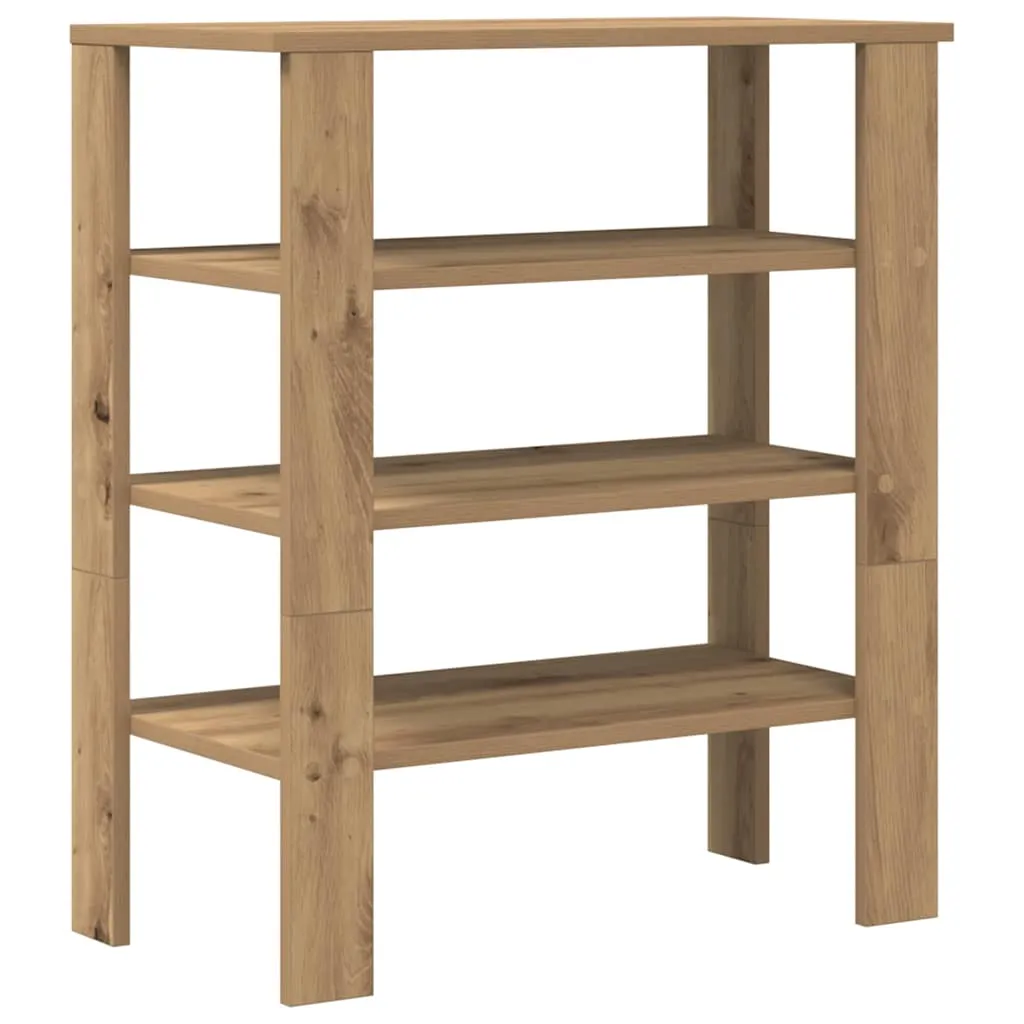 vidaXL Shoe Rack Artisan Oak 61x32x70 cm Engineered Wood