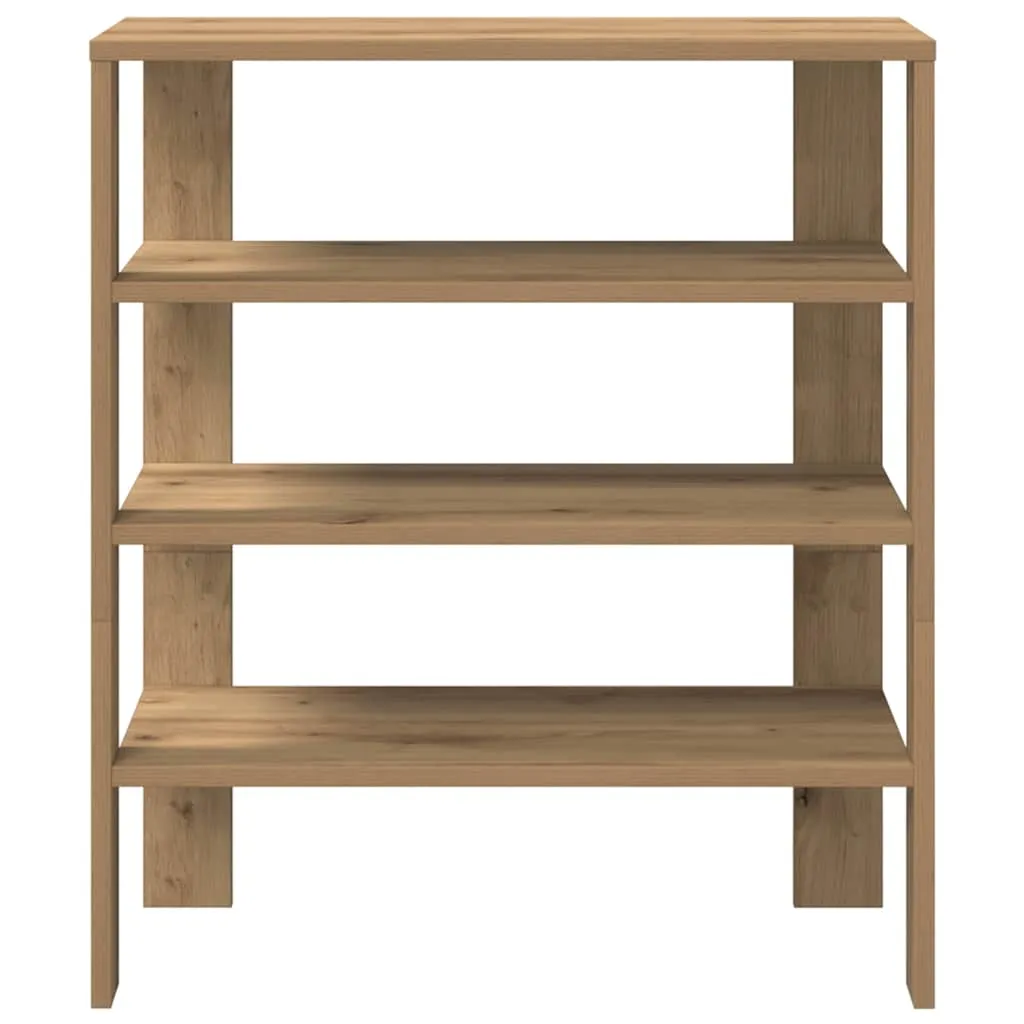 vidaXL Shoe Rack Artisan Oak 61x32x70 cm Engineered Wood