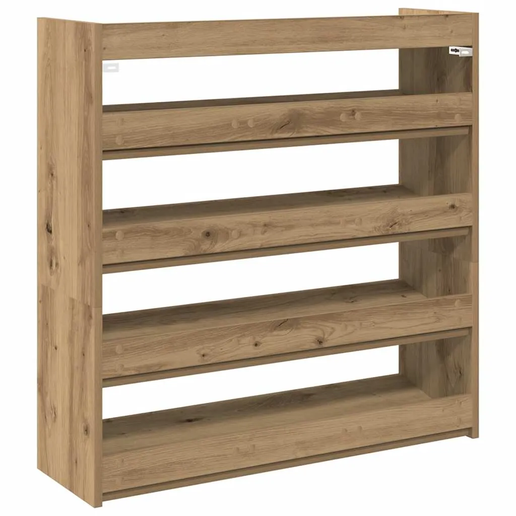 vidaXL Shoe Rack Artisan Oak 80x25x81 cm Engineered Wood