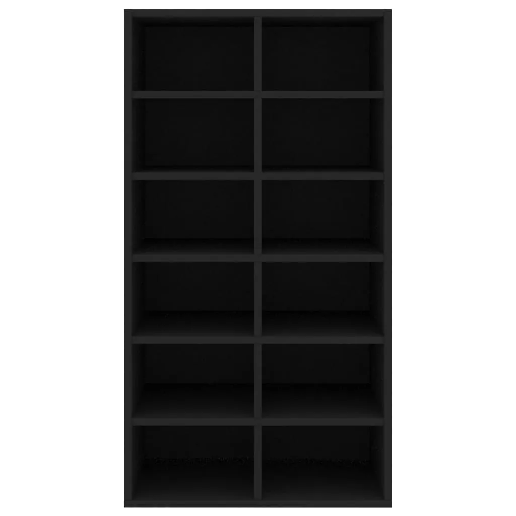 vidaXL Shoe Rack Black 54x34x100.5 cm Engineered Wood