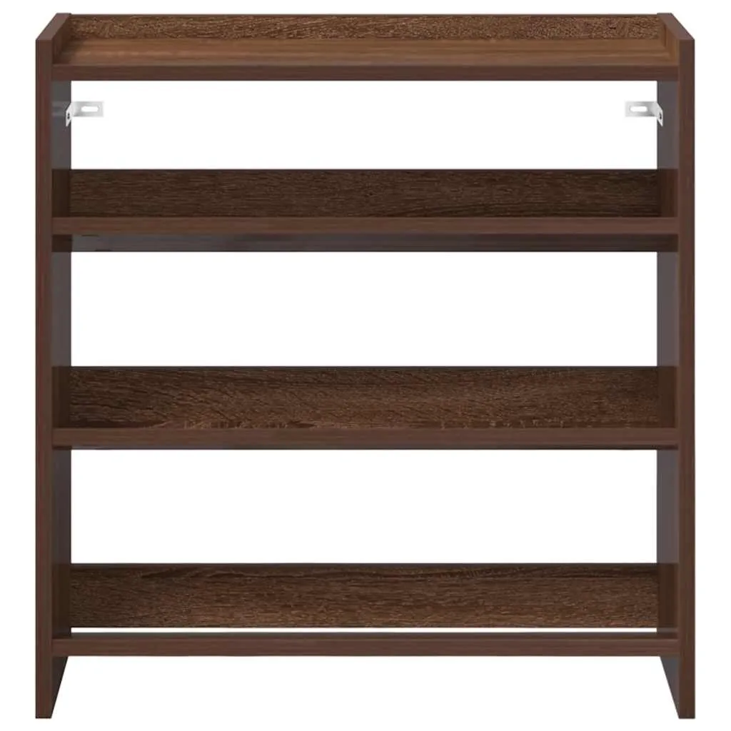 vidaXL Shoe Rack Brown Oak 60x25x62 cm Engineered Wood