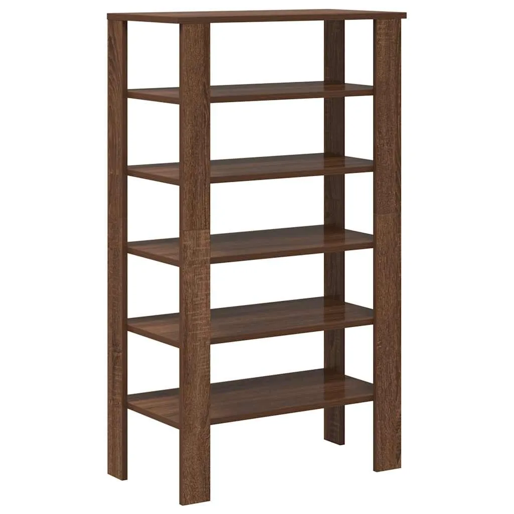 vidaXL Shoe Rack Brown Oak 61x32x105 cm Engineered Wood