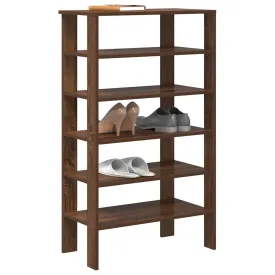 vidaXL Shoe Rack Brown Oak 61x32x105 cm Engineered Wood