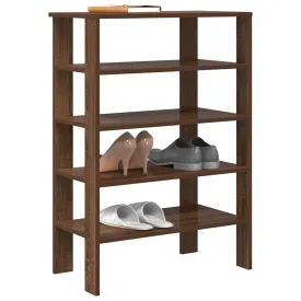 vidaXL Shoe Rack Brown Oak 61x32x87.5 cm Engineered Wood