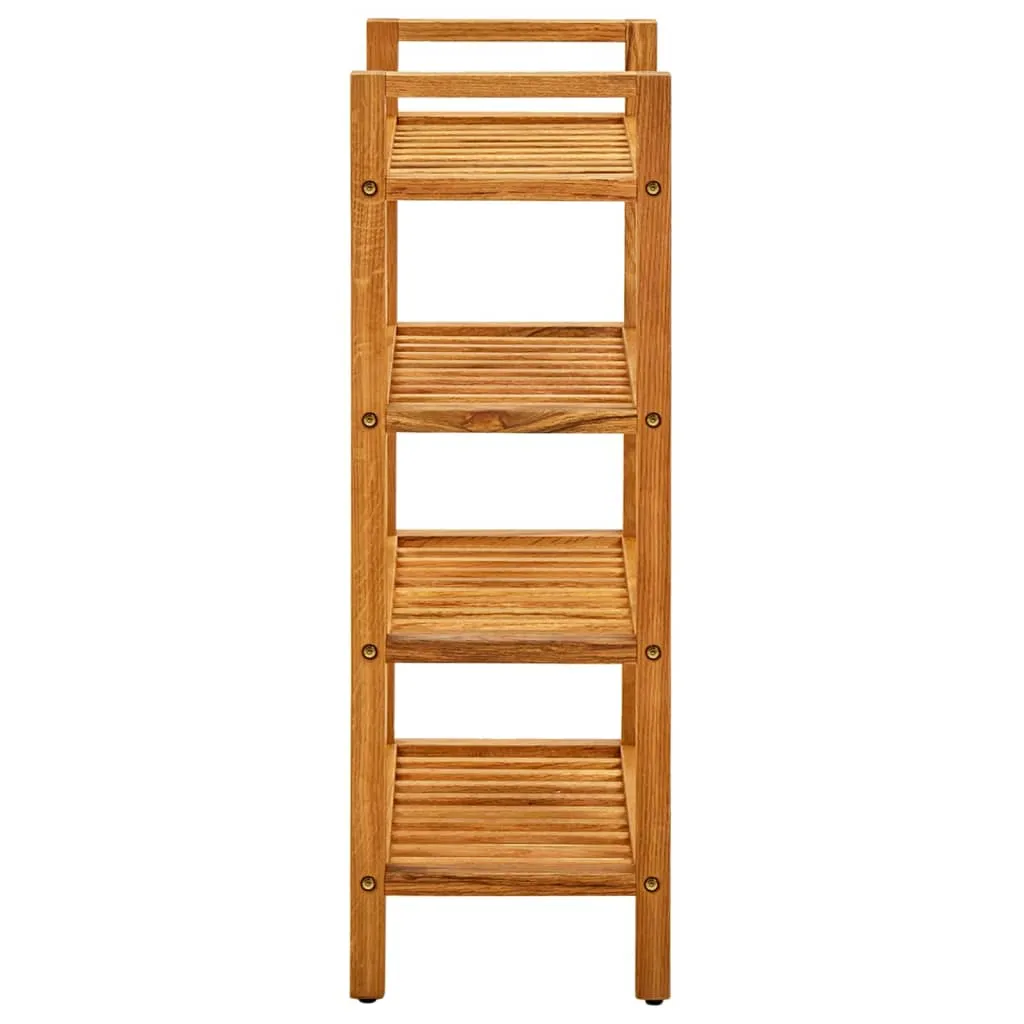 vidaXL Shoe Rack with 4 Shelves 50x27x80 cm Solid Oak Wood