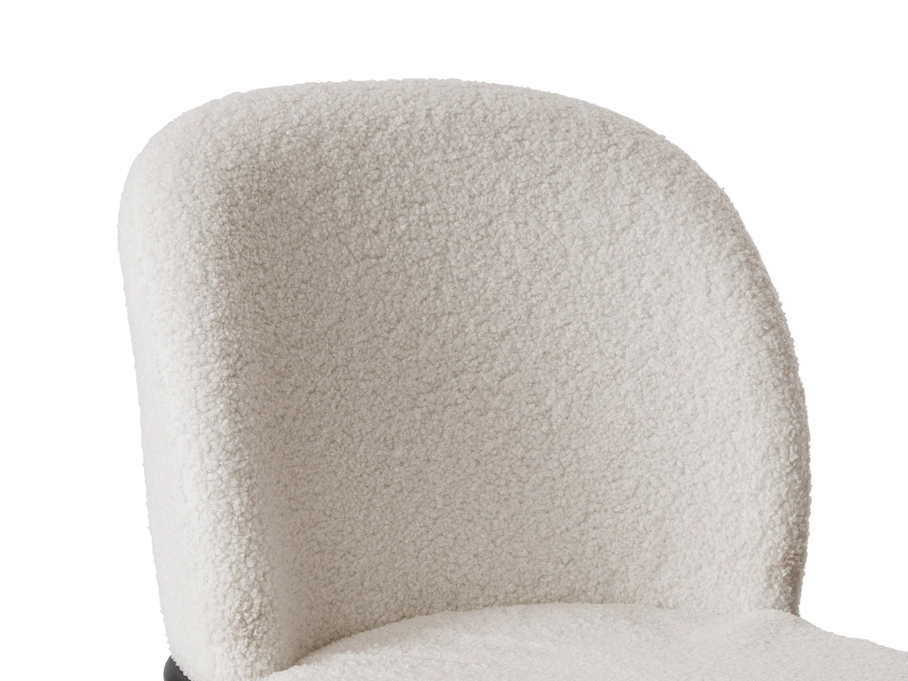 White Boucle Bar Stool