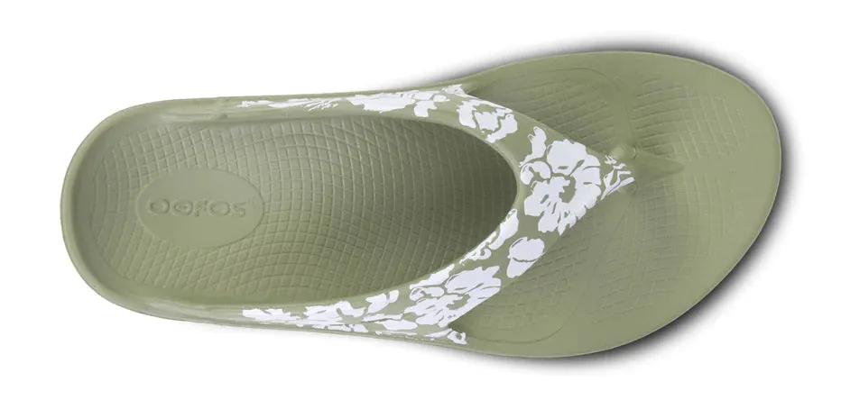 Women's Oofos OOriginal Limited Sandal Color: Sage Tropics