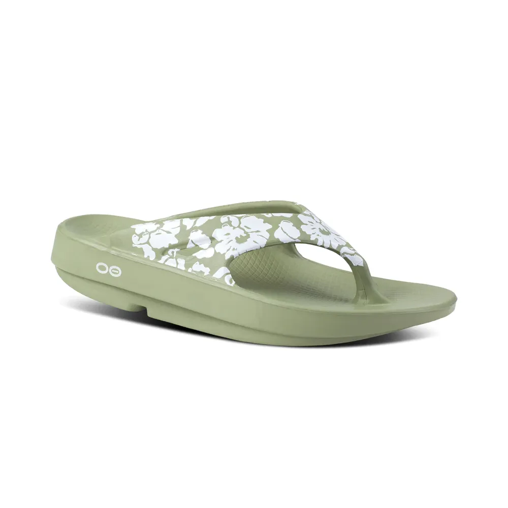 Women's Oofos OOriginal Limited Sandal Color: Sage Tropics