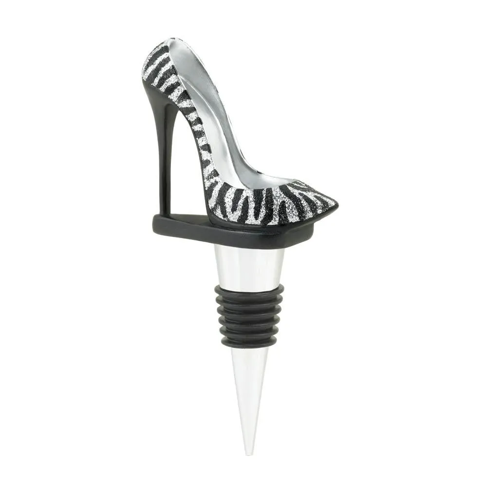 Zebra High Heel Wine Stopper