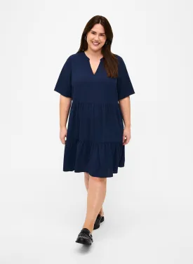 Zizzi Annie Dress in Navy